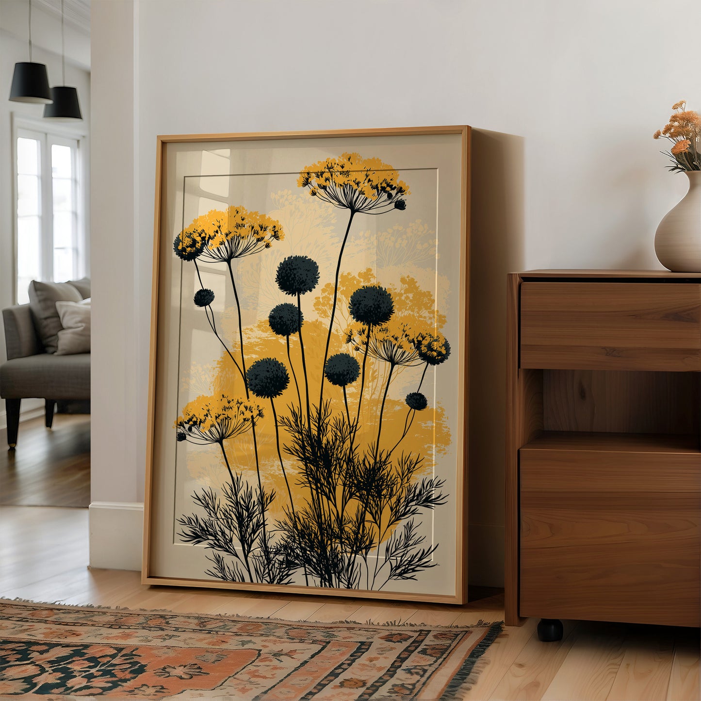 Yarrow and Allium in Gold