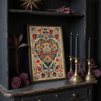 Folk Garden in Crimson and Gold