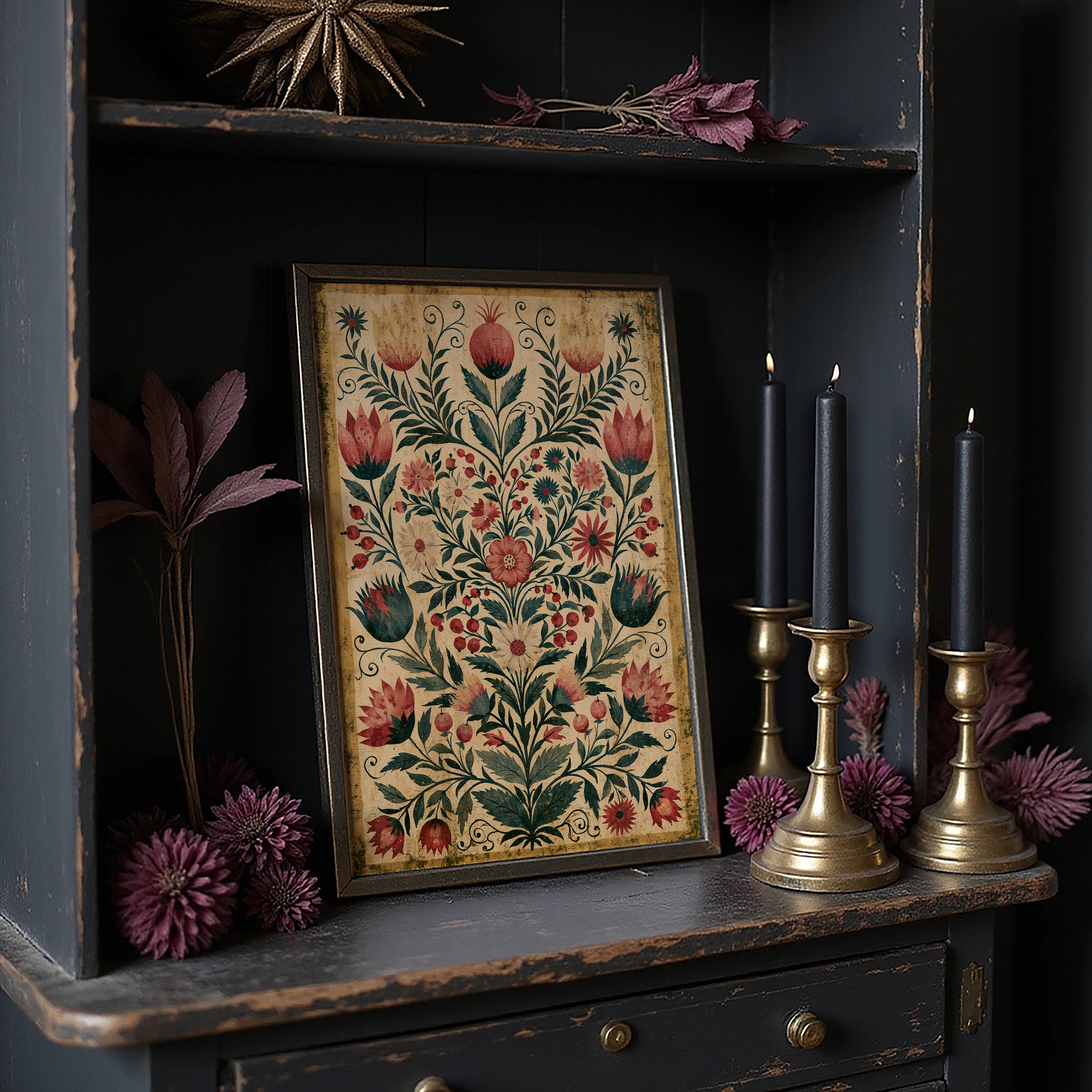 Pomegranate Folk Tapestry