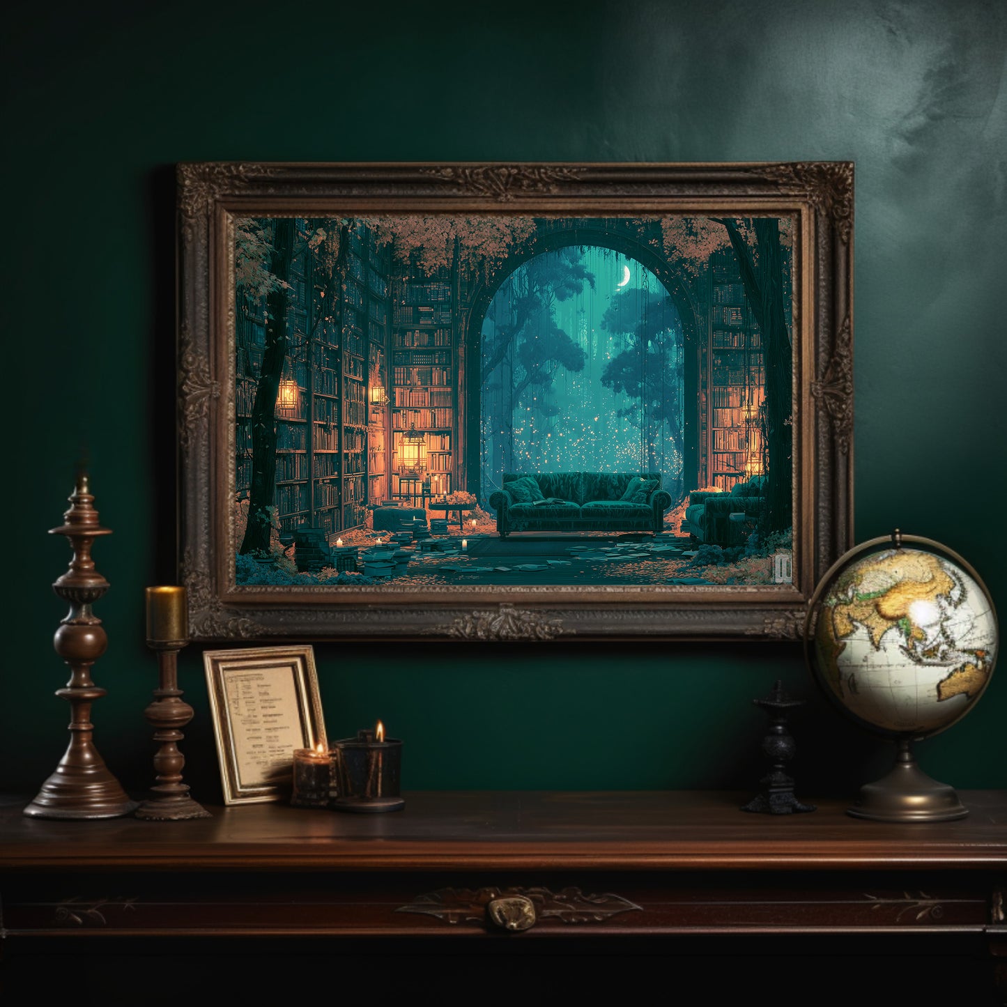 Midnight Library, Moonlit Woods