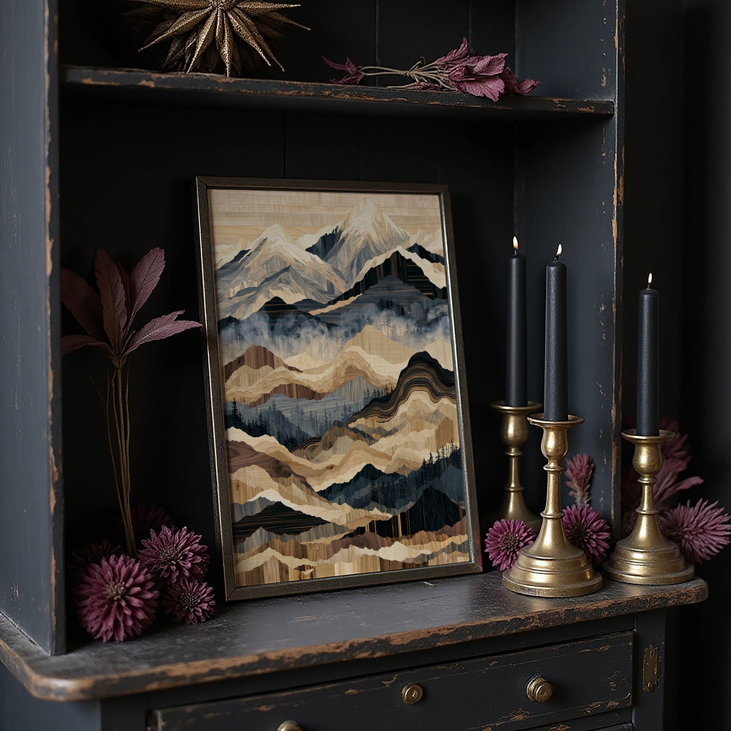 Mountains in Marquetry