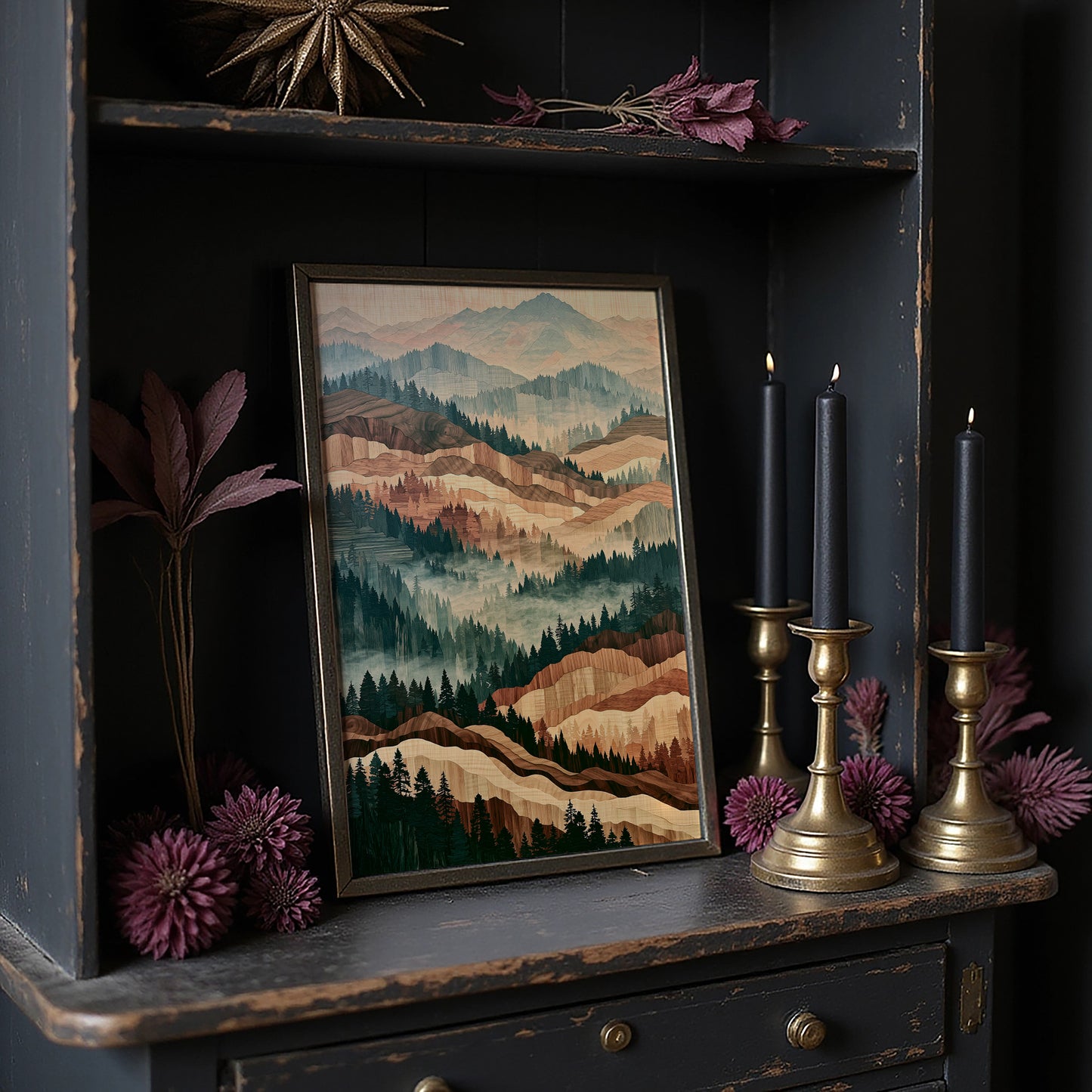 Misted Valley in Marquetry