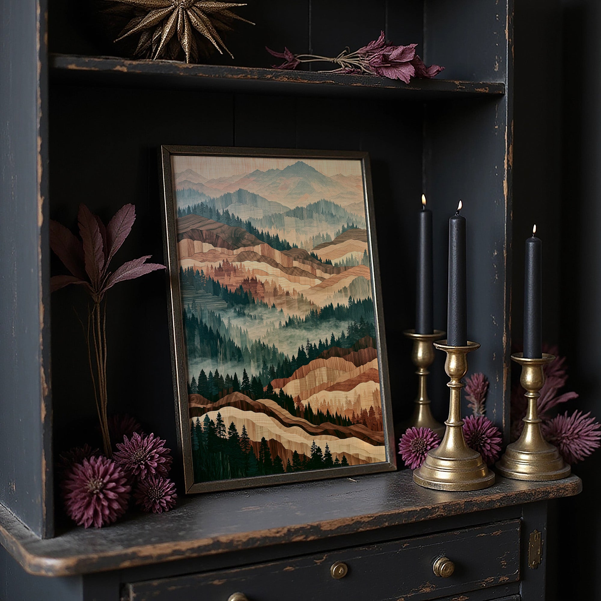 Misted Valley in Marquetry
