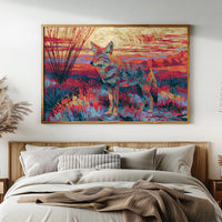 Coyote at Sundown, Fauvist Desert