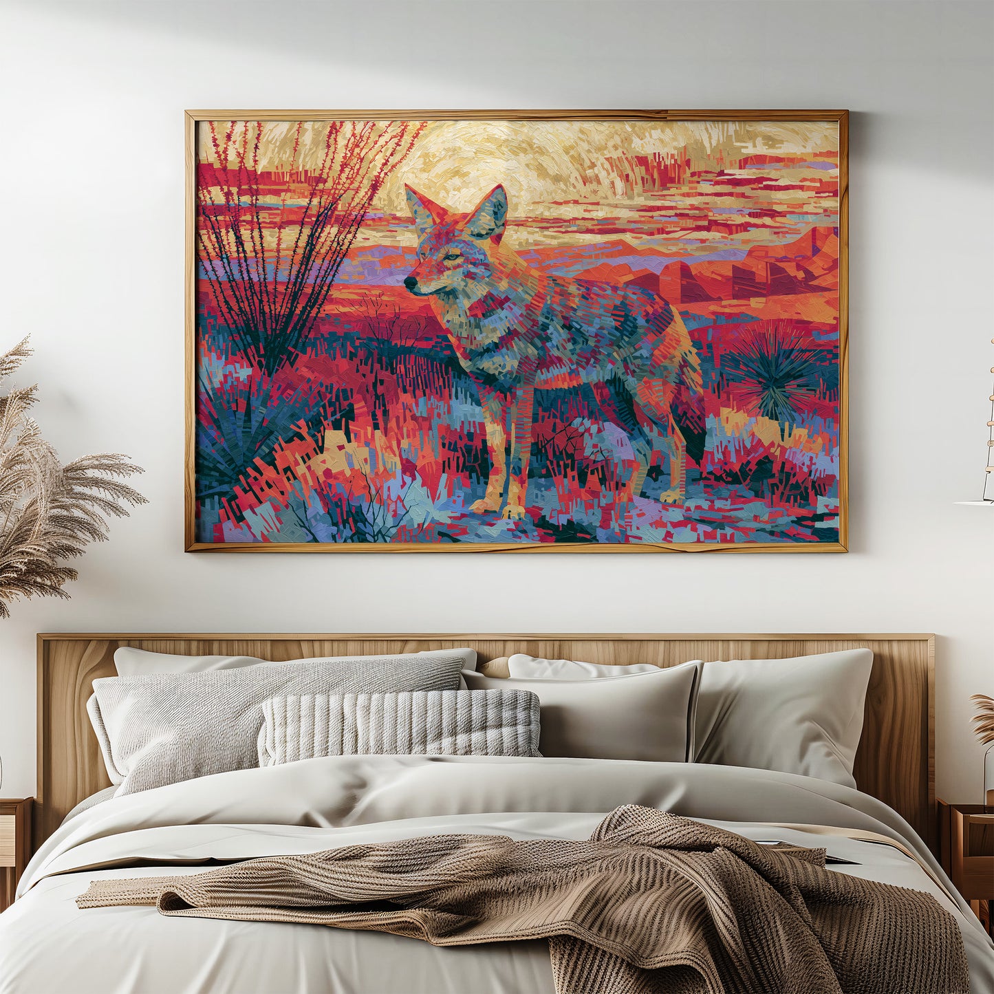 Coyote at Sundown, Fauvist Desert