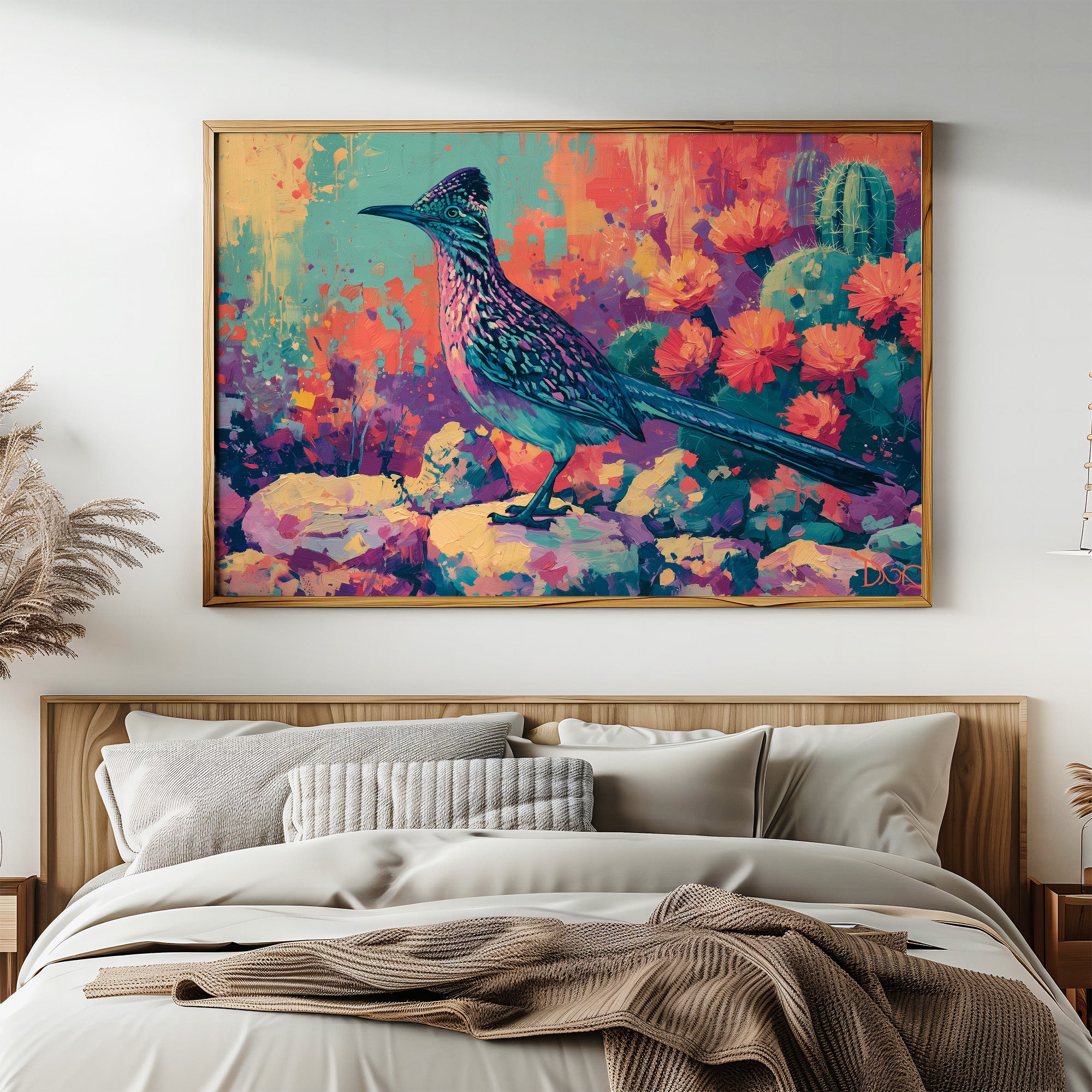 Roadrunner in Bloom, Fauvist Desert