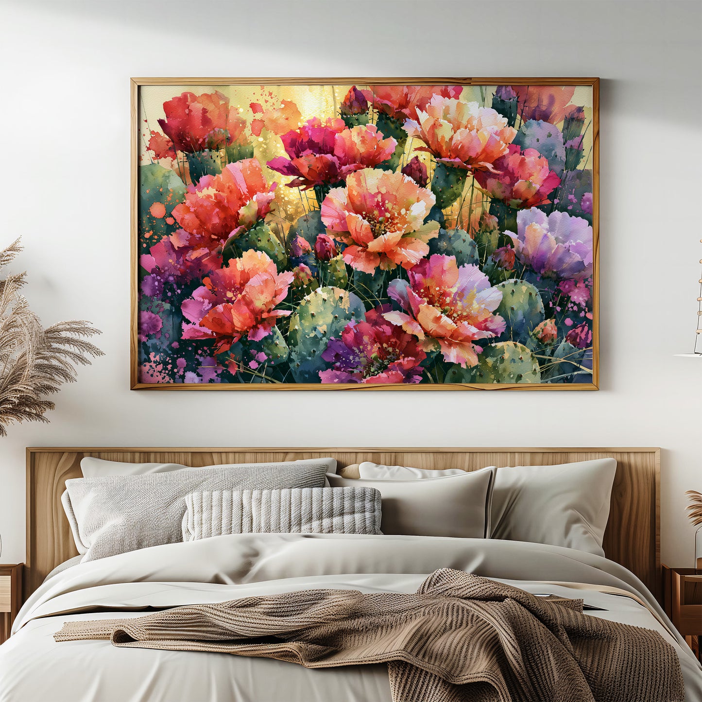 Sunlit Cactus Blossoms