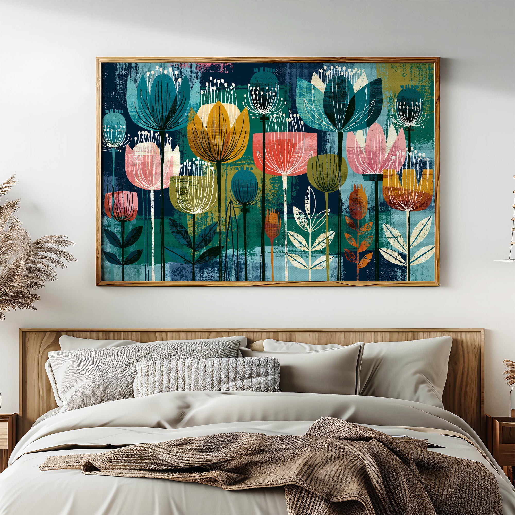 Tulip Garden, Screen Print Style