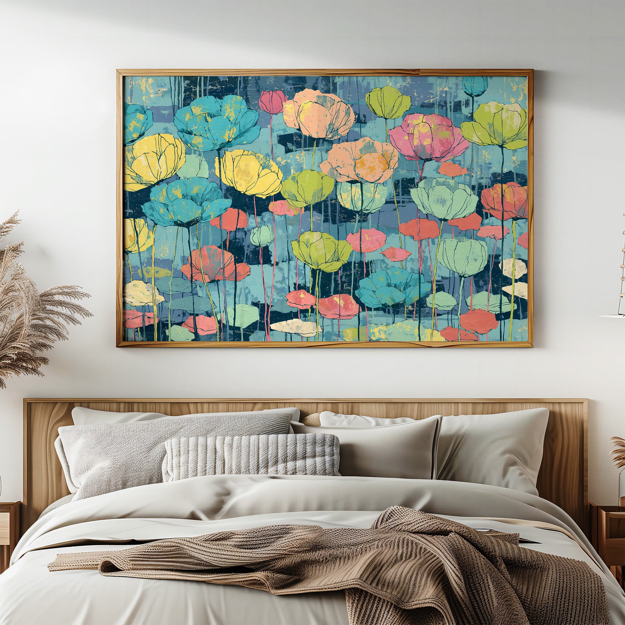 Poppy Pond, Impressionist Rainbow