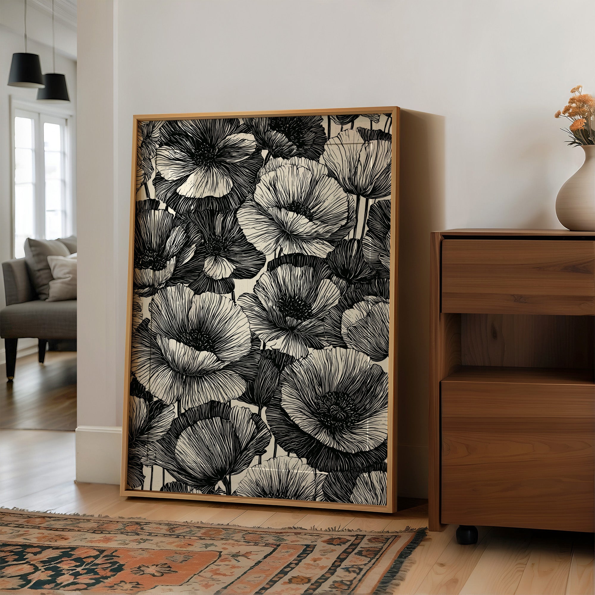 Ink Bloom Poppy Field