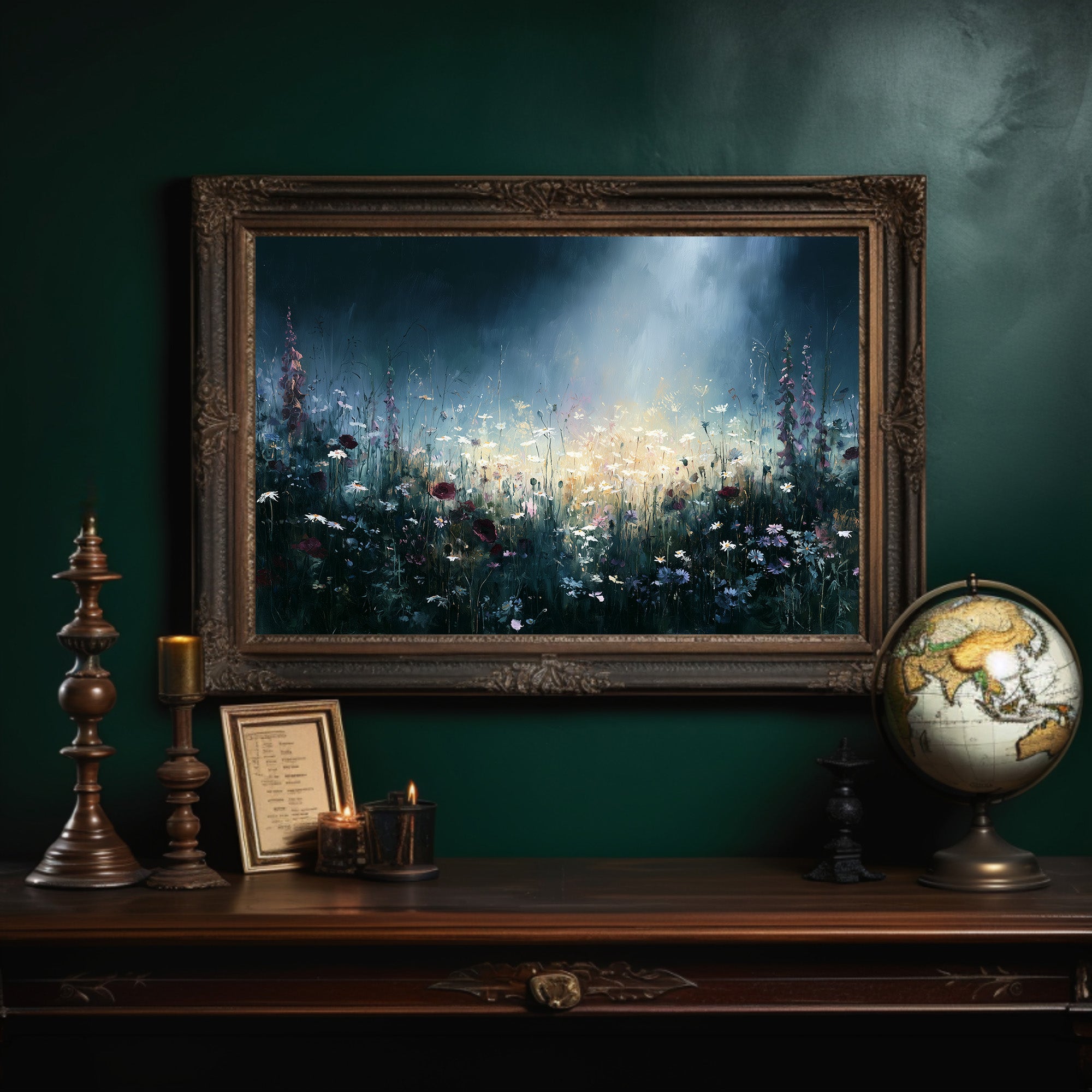 Wildflowers Under Moonlight