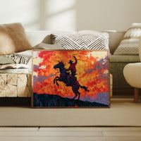 Rearing Cowboy, Desert Sunset Blaze