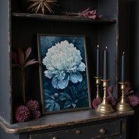 Frosted Peony in Blue