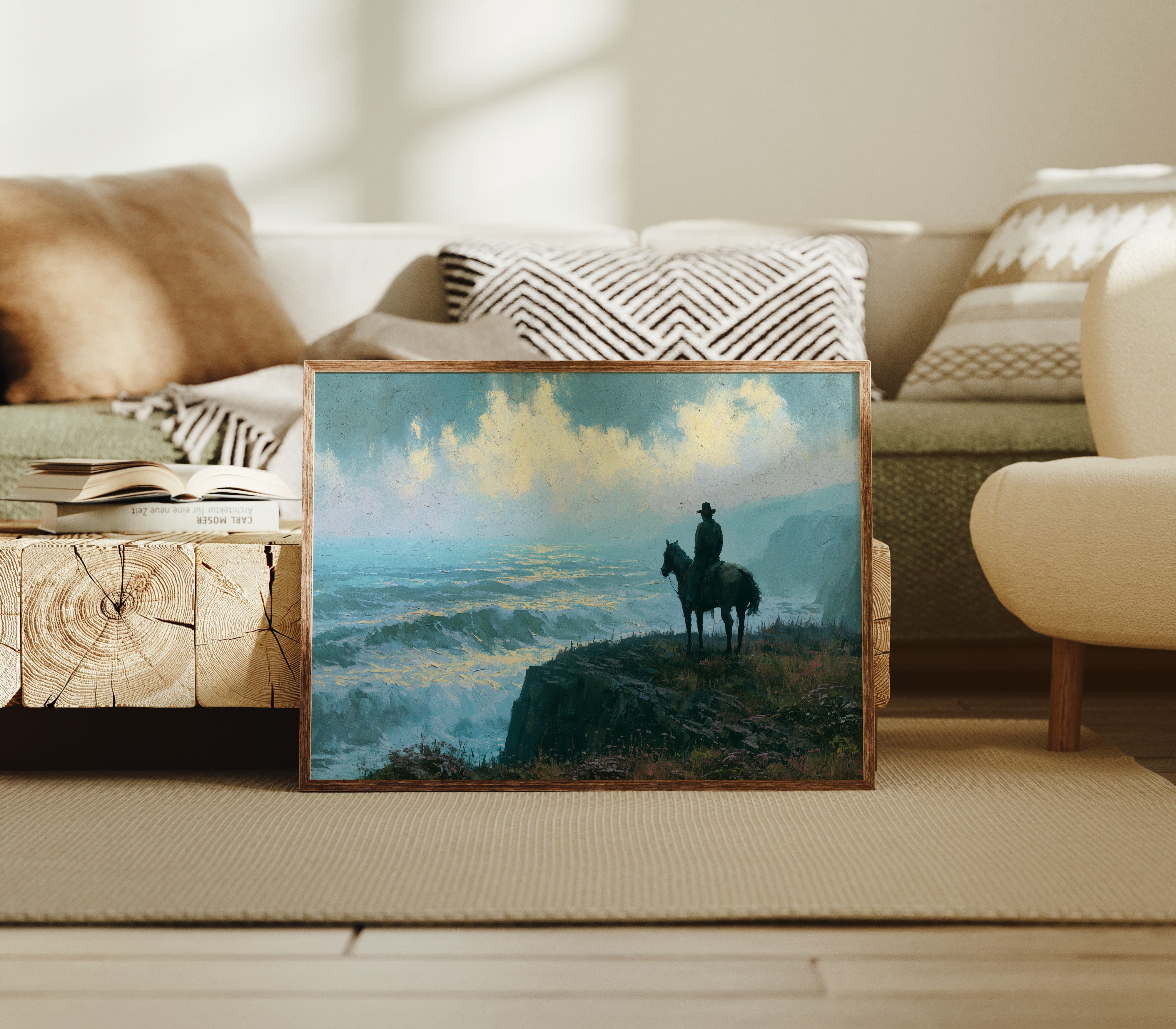 Cowboy's Watch Over the Waves