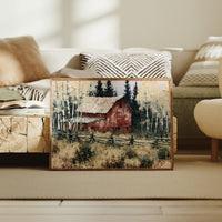 Weathered Red Barn at Aspen's Edge