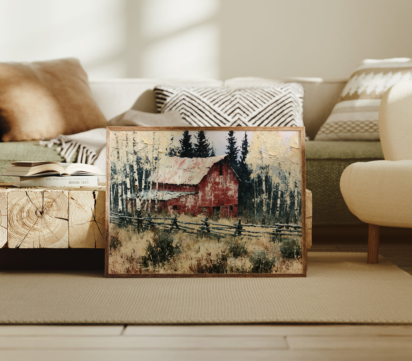 Weathered Red Barn at Aspen's Edge