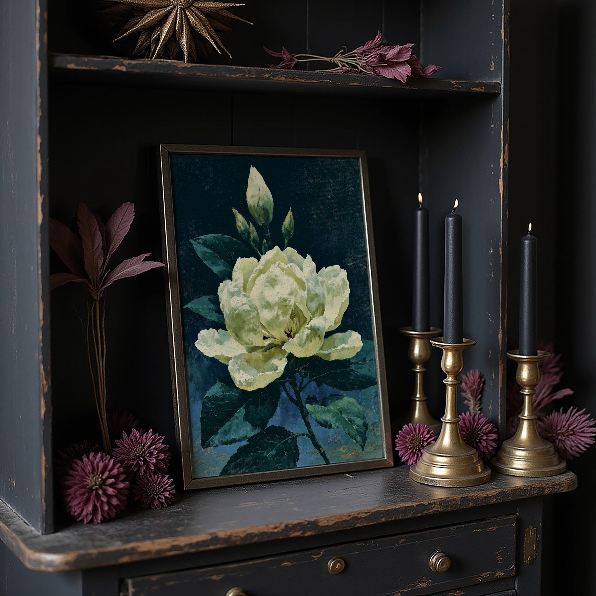 Ivory Bloom in Shadow