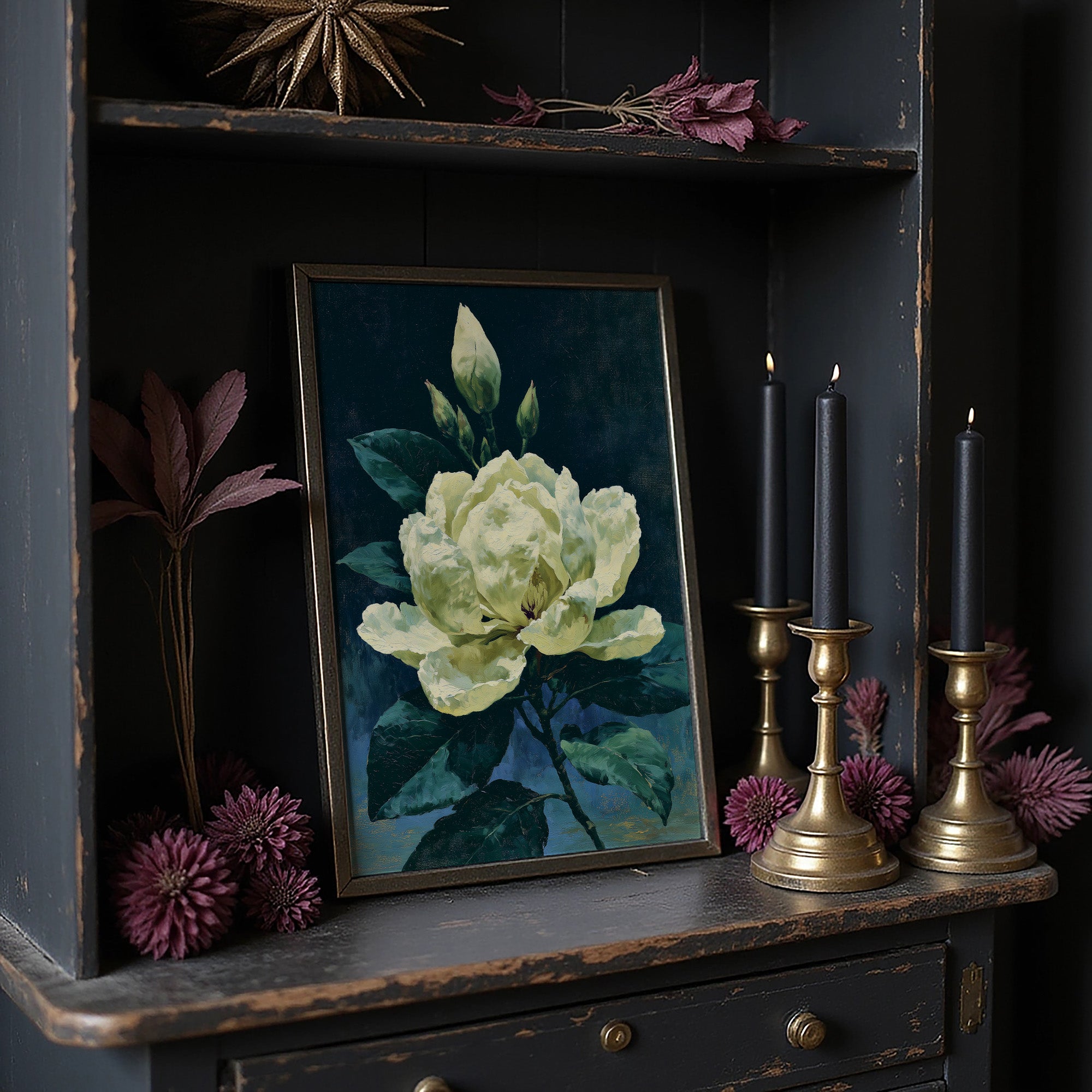 Ivory Bloom in Shadow