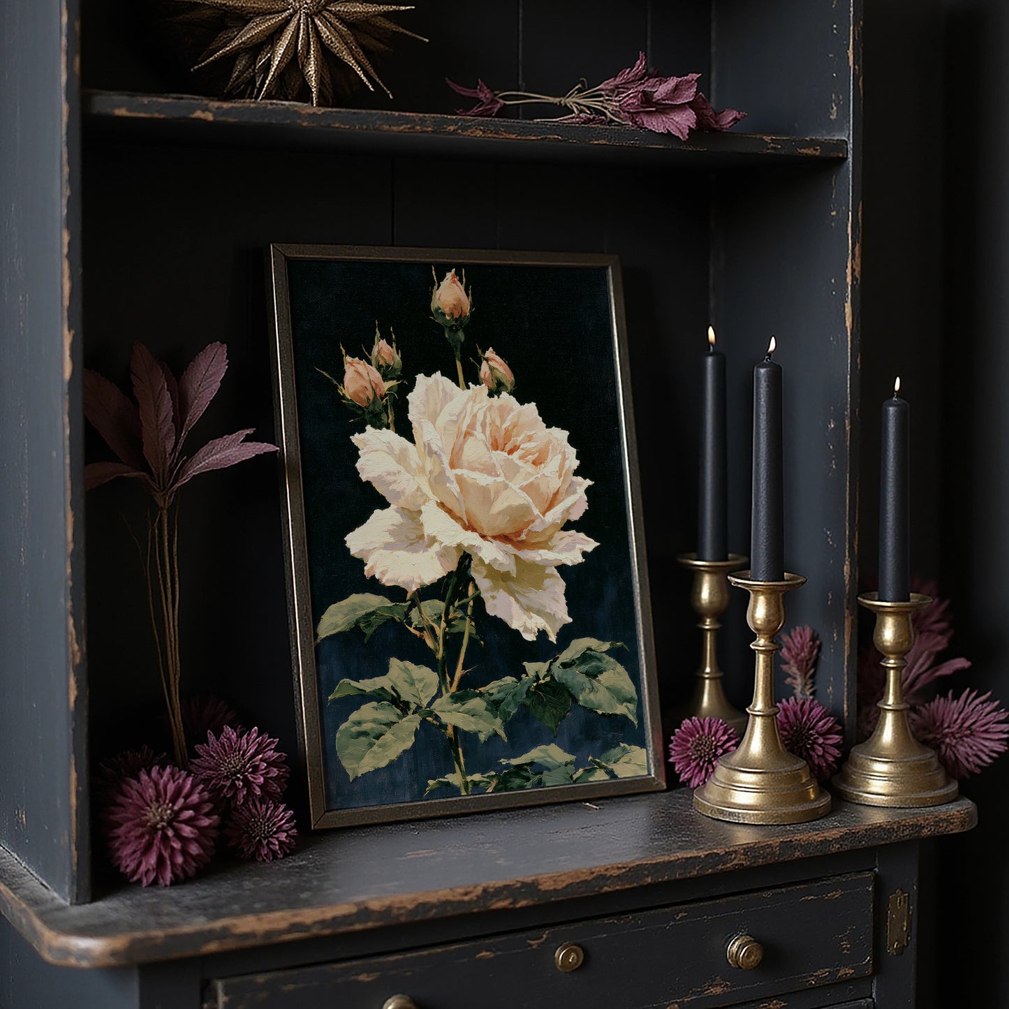 Peach Rose in Midnight