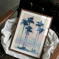 Navy Palms, Cotton Candy Sky