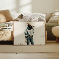 Denim Shirt, White Hat Stance