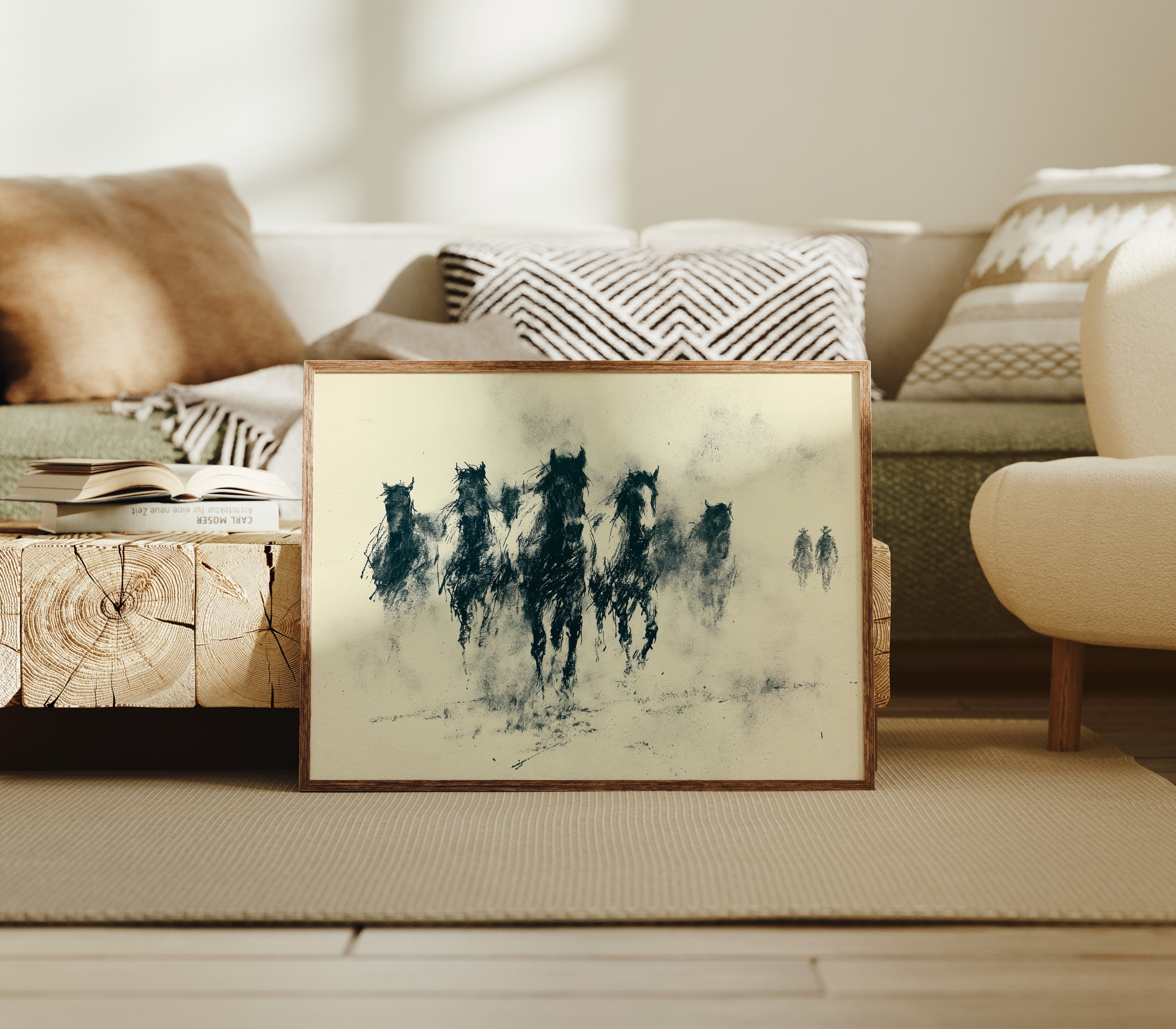 Herd Emerging From the Dust