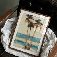 Palms Painted in Palette Knife Gold