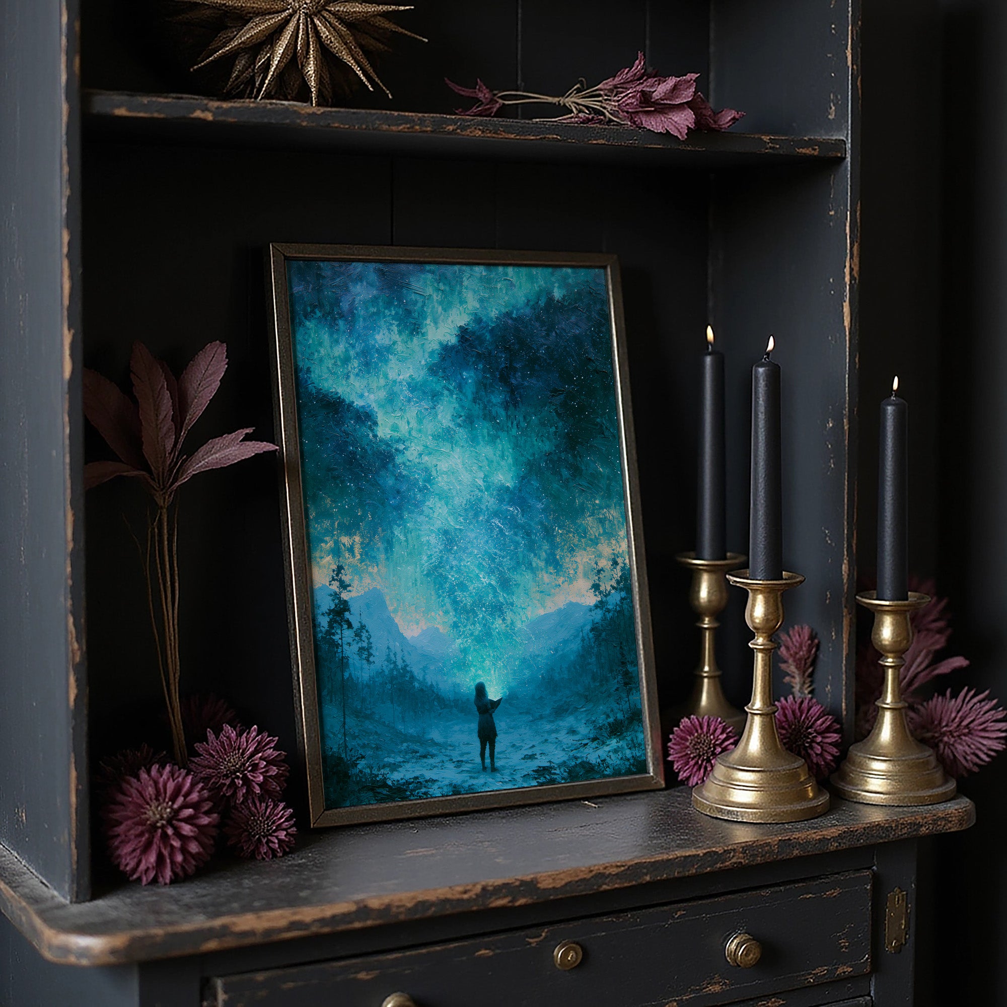 She Reads by Starlight Alone