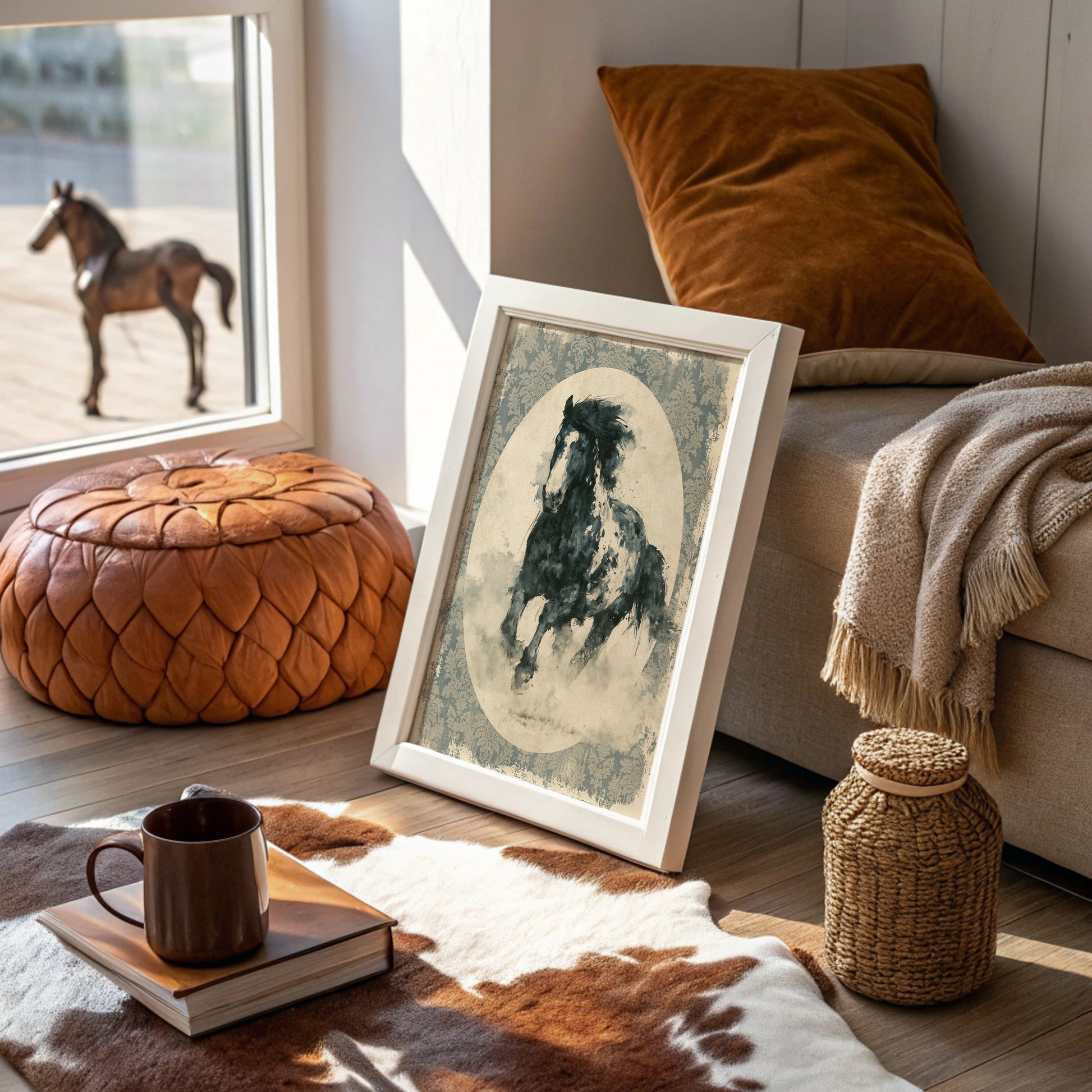 Portrait of a Wind-Torn Stallion