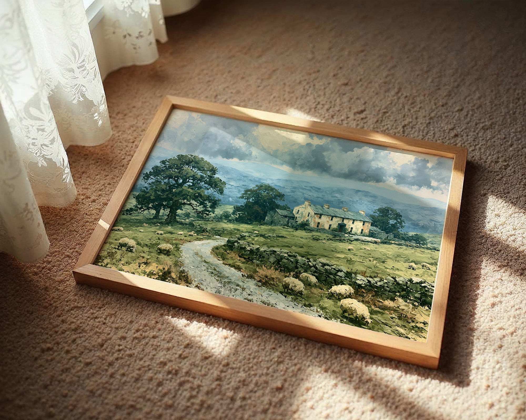 Stone Wall Farmhouse, Grazing Flock