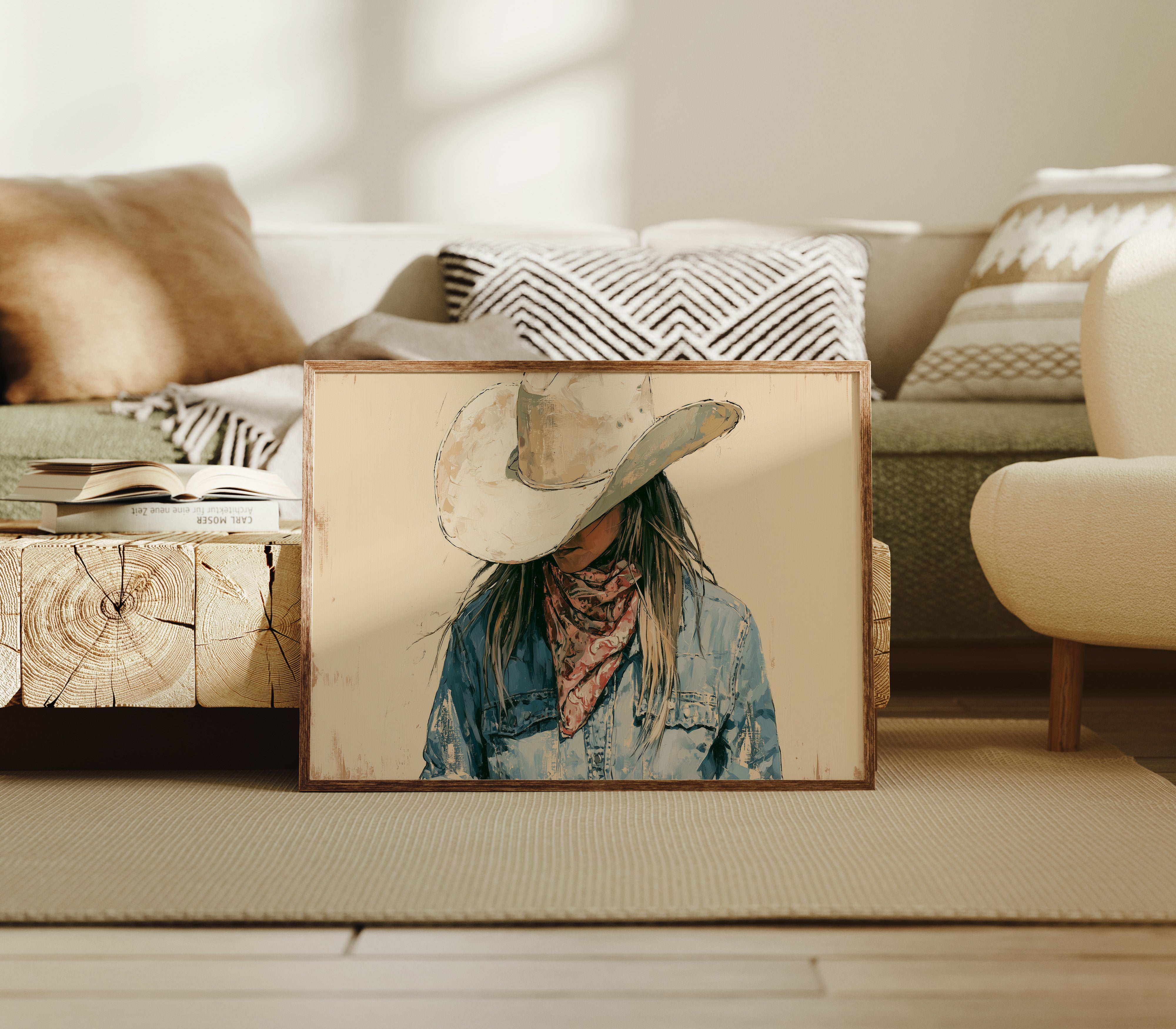 Bandana and Denim Portrait