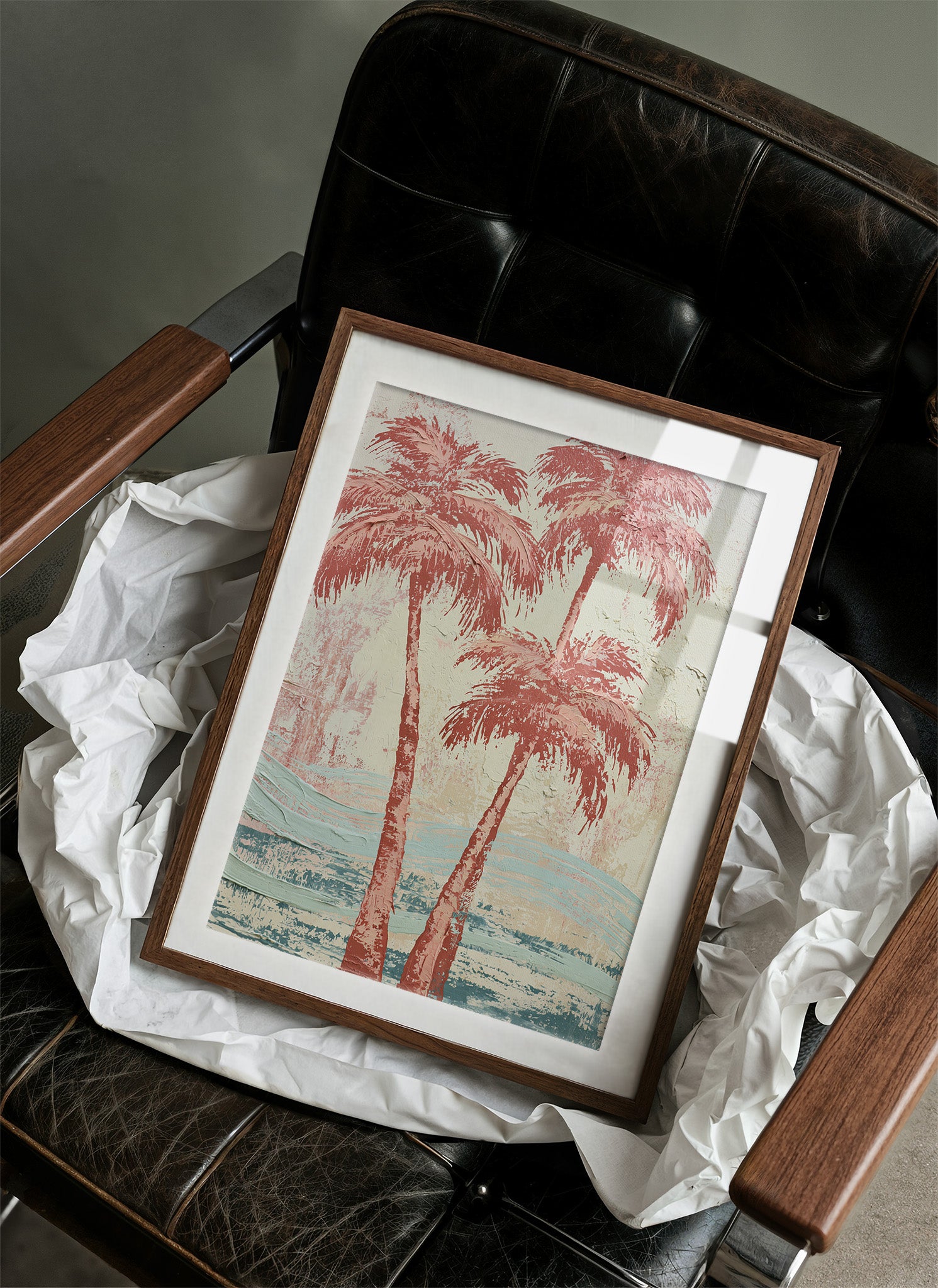 Coral Palms, Waves of Sage