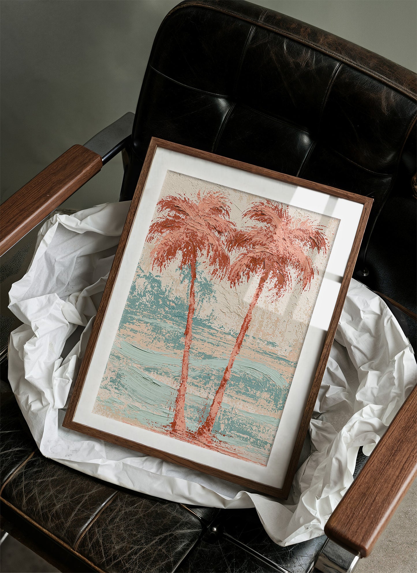 Two Palms Lean In, Coral Heart