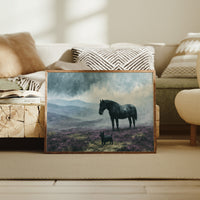Pony and Terrier on the Misty Moor