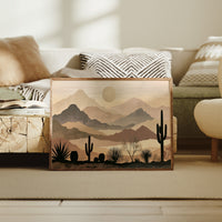 Layered Desert Peaks at Dawn