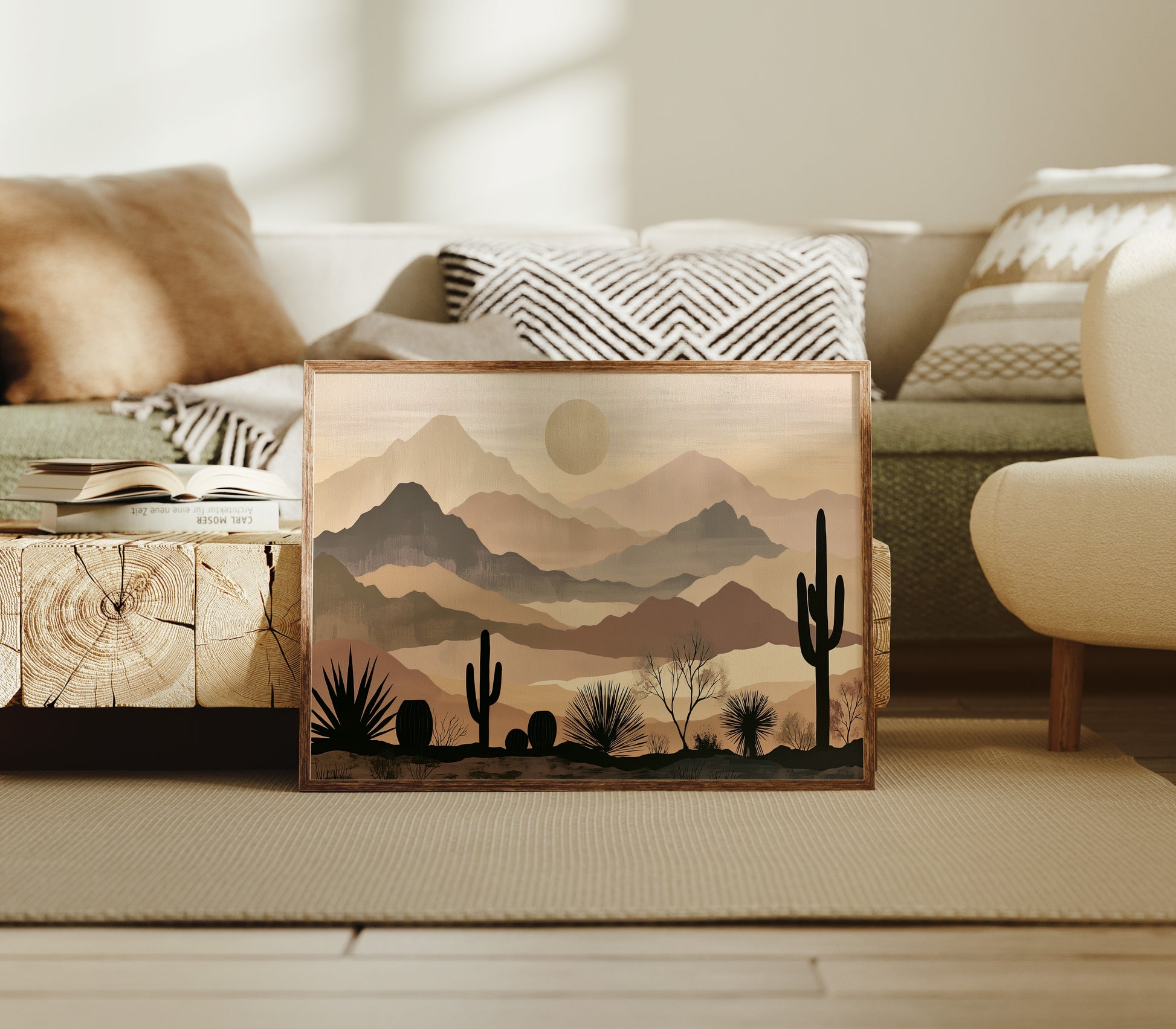 Layered Desert Peaks at Dawn