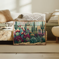 Blooming Prickly Pear Panels