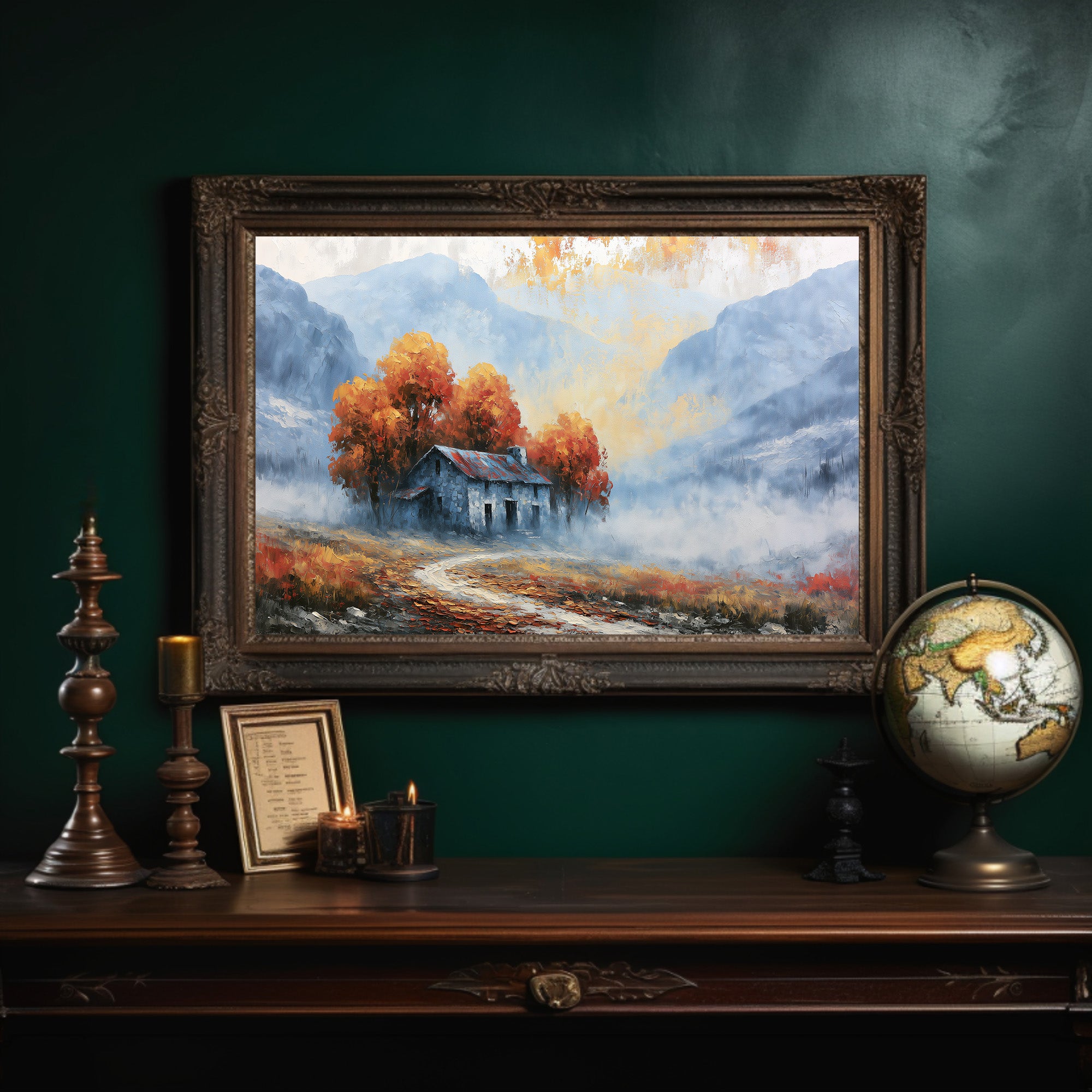 Cabin Where Autumn Settles