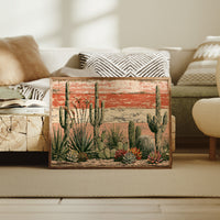 Succulent Garden on Coral Planks