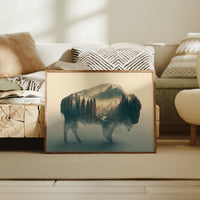 Bison Holding a Mountain Range