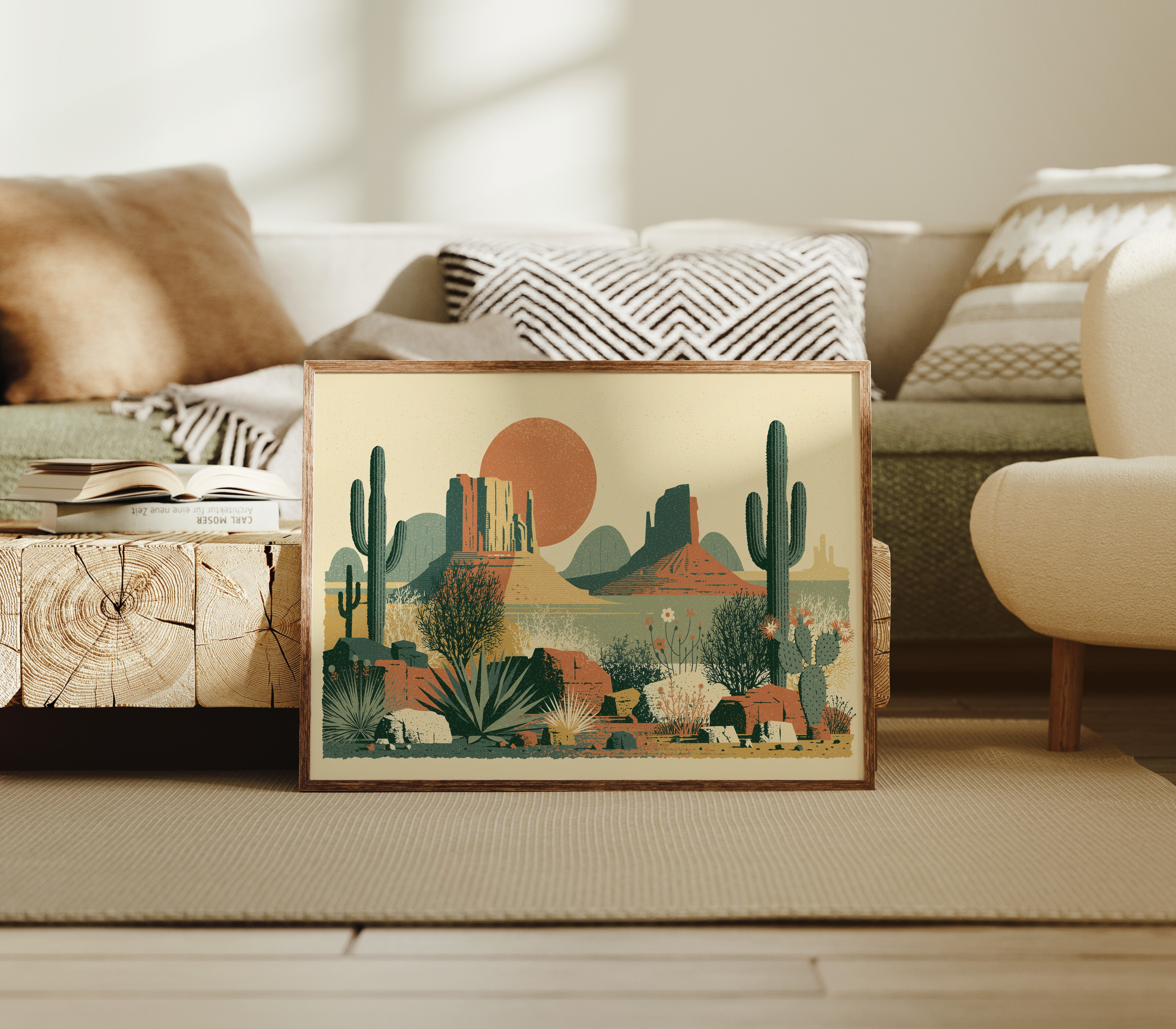 Desert Bloom at High Noon