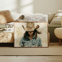 Cowgirl Beneath a Straw Hat