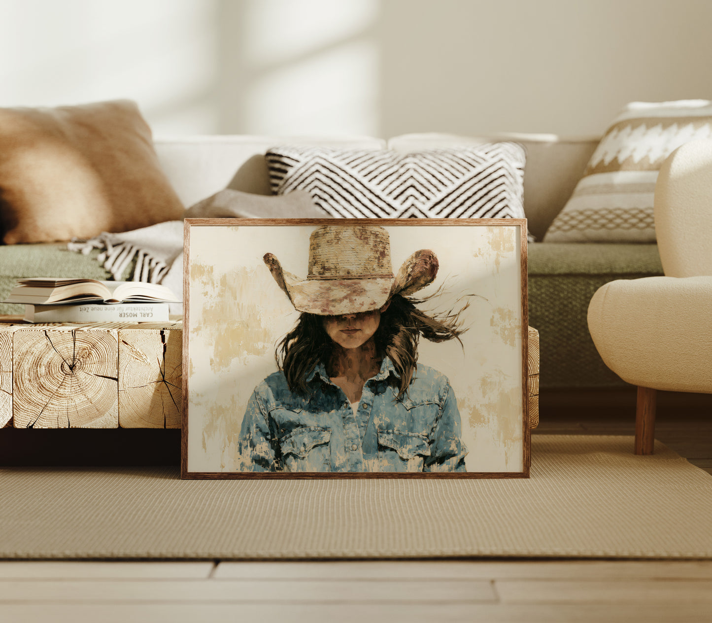 Cowgirl Beneath a Straw Hat