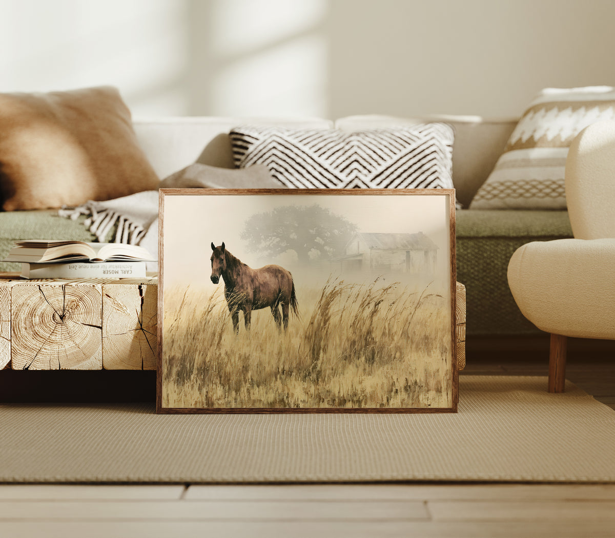 Bay Horse in the Golden Field