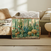 Desert Garden on Weathered Wood