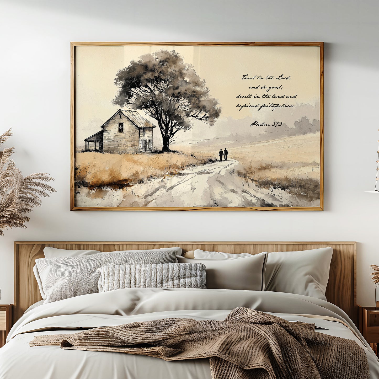 Psalm 37:3 Country Road Scripture Art
