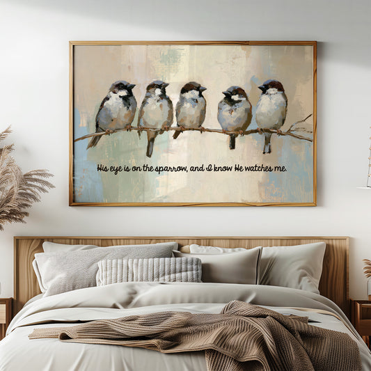 Five Sparrows in a Row