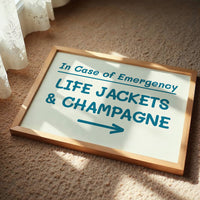 Life Jackets & Champagne, Teal
