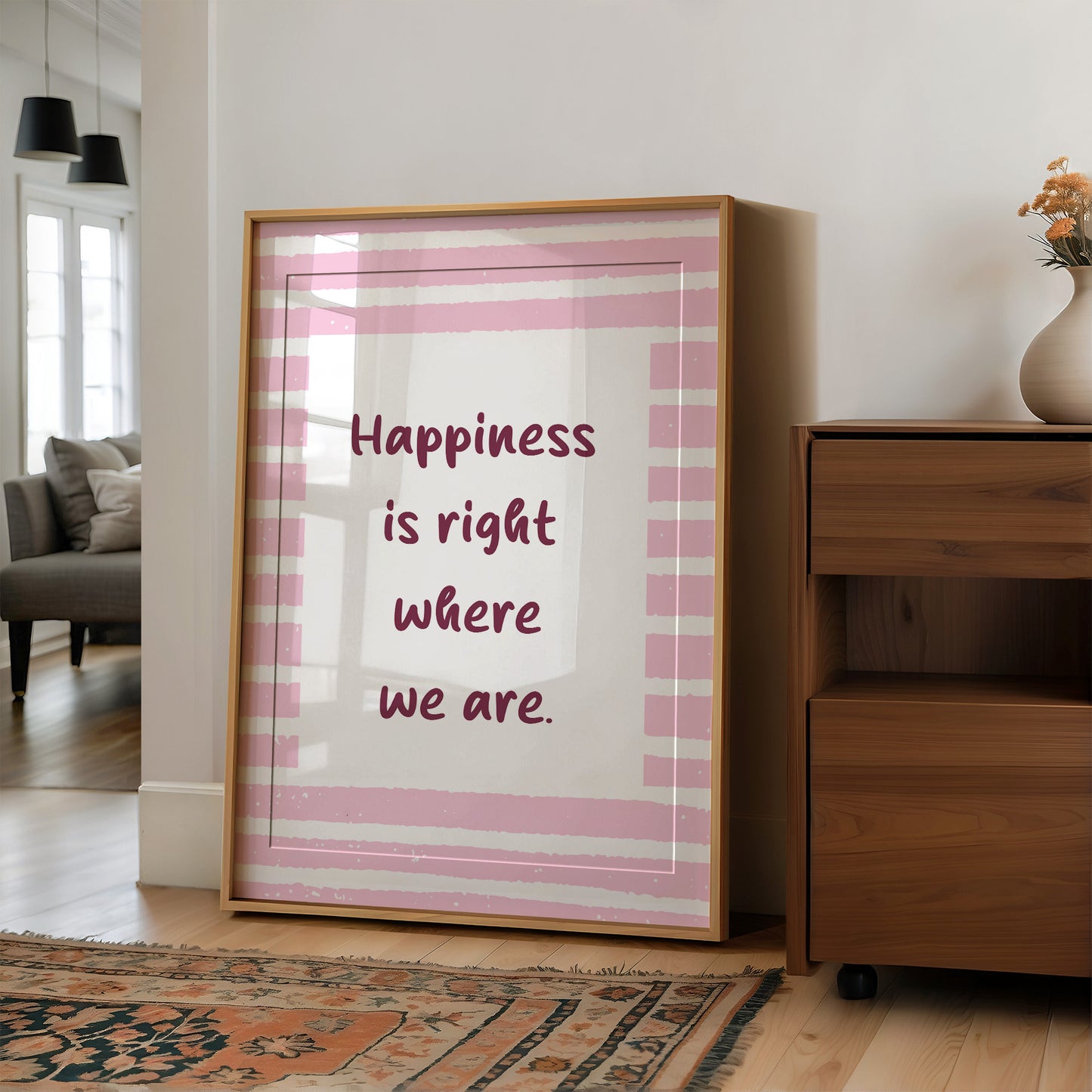 Happiness in Pink Stripes