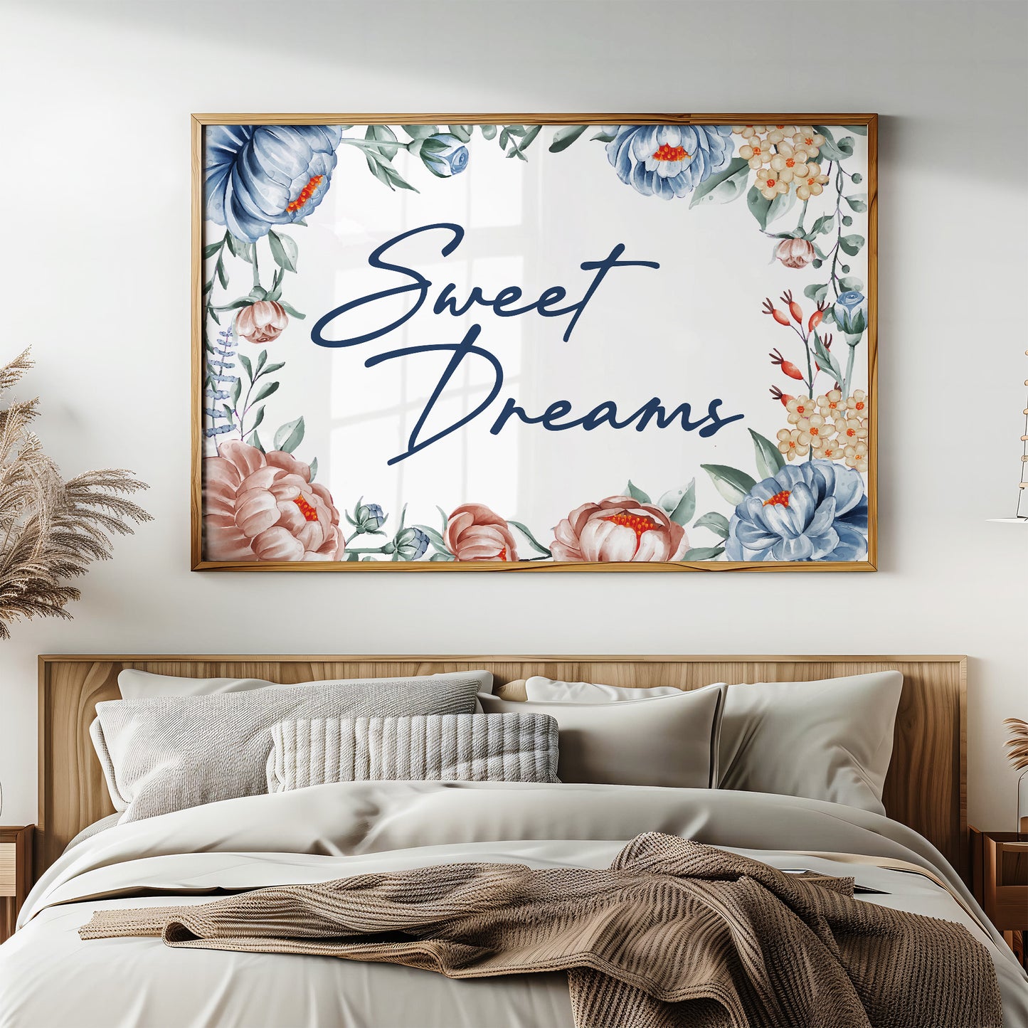 Sweet Dreams Floral Frame Print